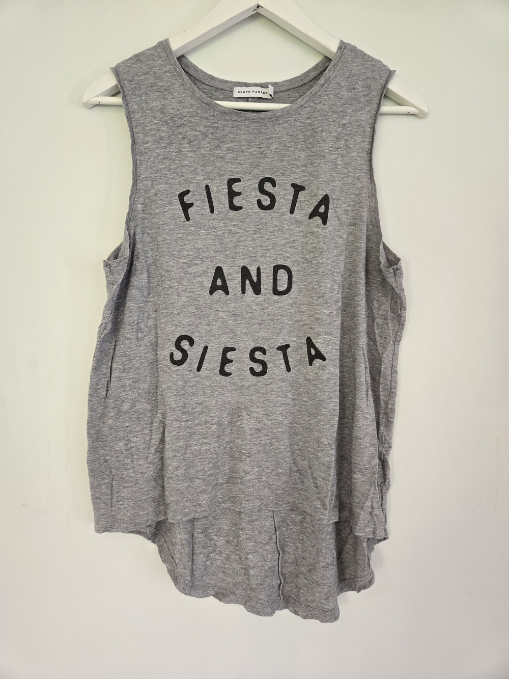 South Parade - Women’s Gray Graphic Tank Top - Fiesta and Siesta
